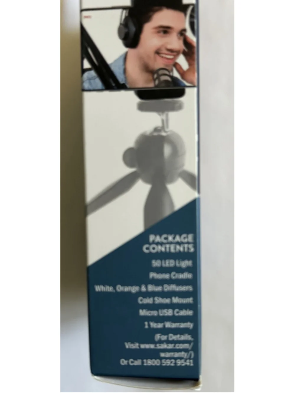 Vivitar 50 LED Video Light 3 Brightness Levels Smart Phone Cradle New